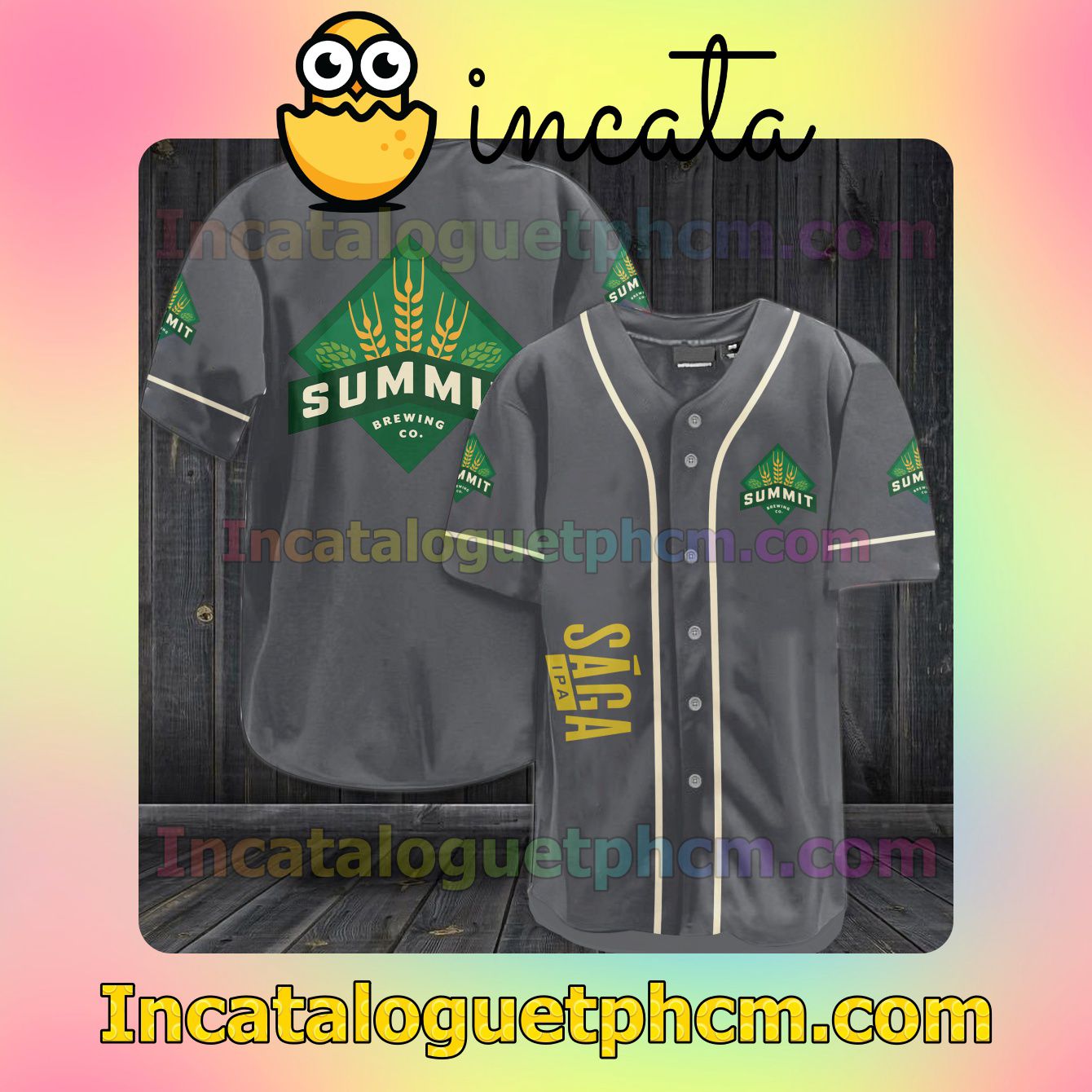 Summit Brewing Co. Saga IPA Baseball Jersey Shirt