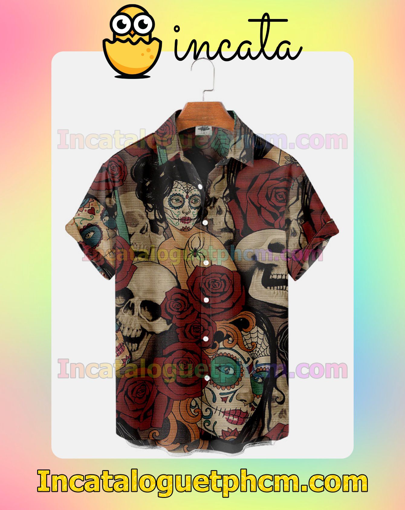 Only For Fan Tattoo Girl And Skull Halloween Idea Shirt
