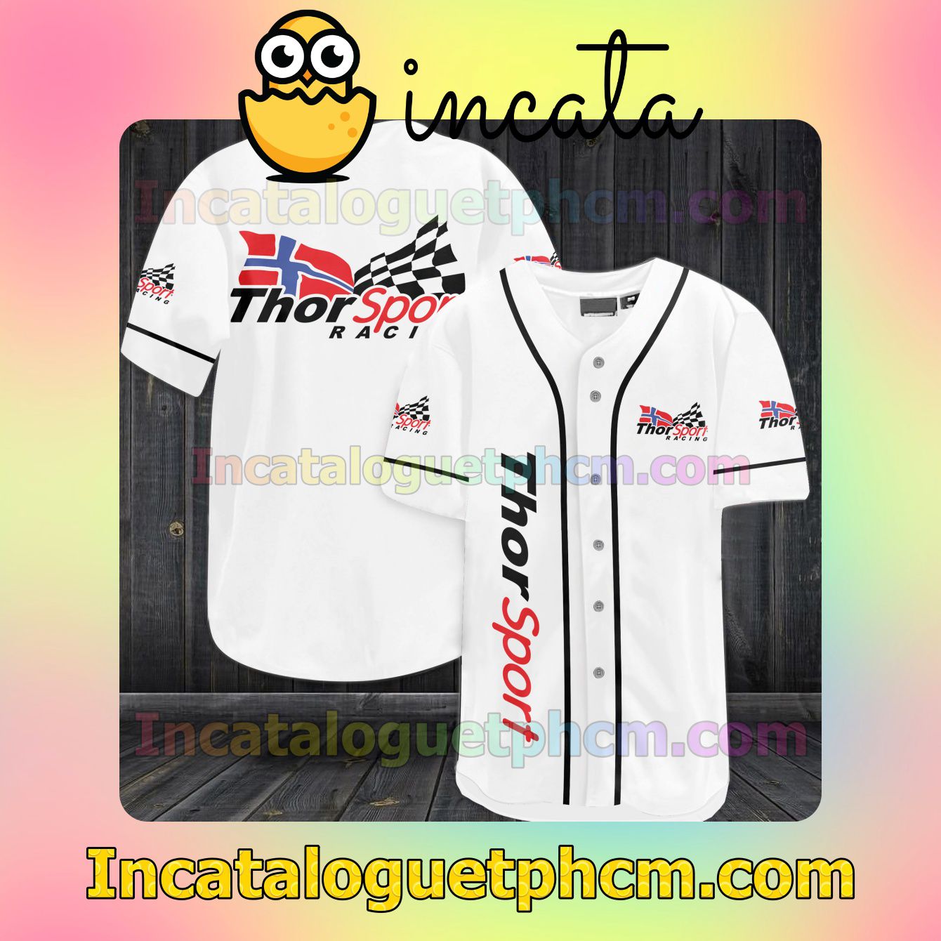 Thorsport Racing Car Team Baseball Jersey Shirt