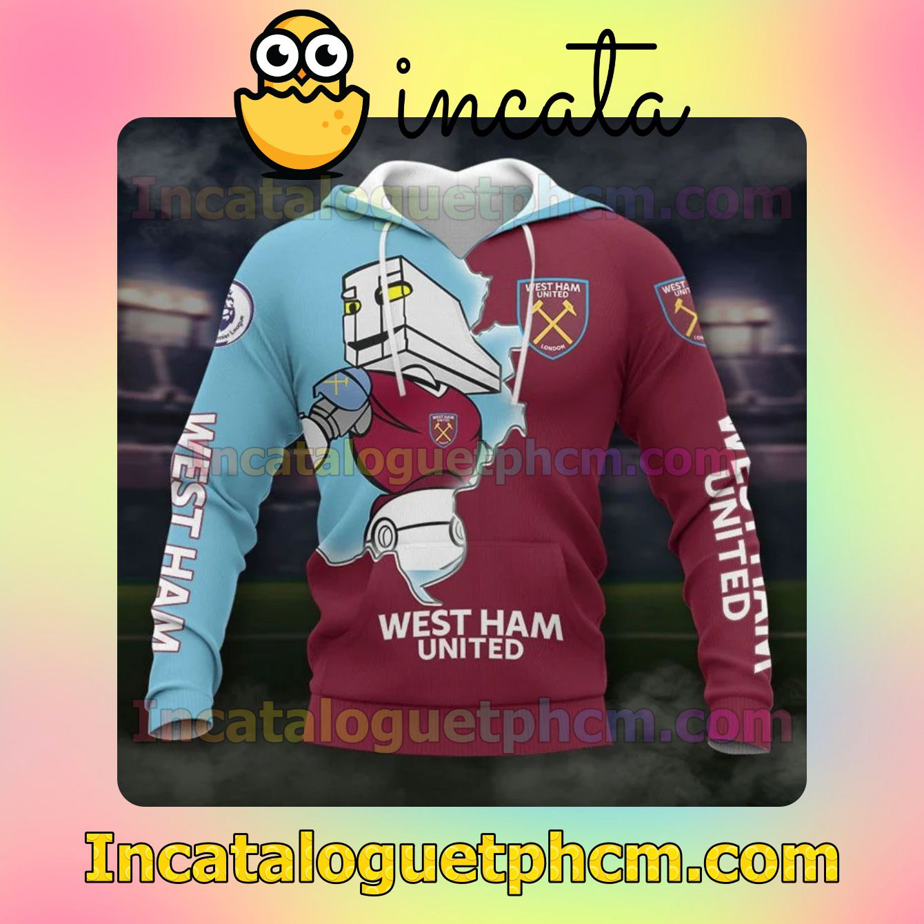 West Ham United FC Long Sleeve Tee Bomber Jacket