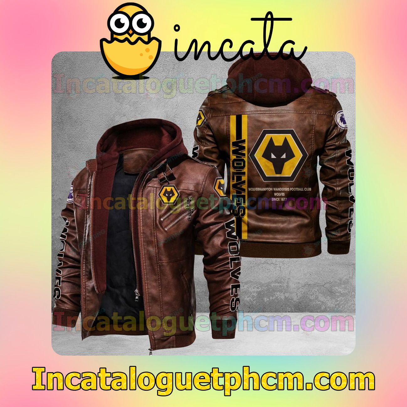 Buy In US Wolverhampton Wanderers F.C Brand Uniform Leather Jacket